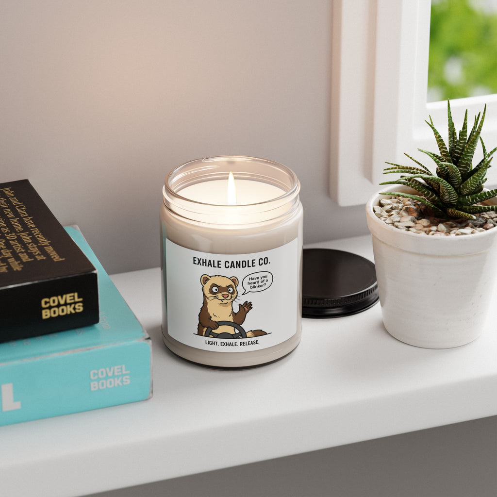 Chester the Ferret Soy Candle — "Have You Heard of a Blinker?"