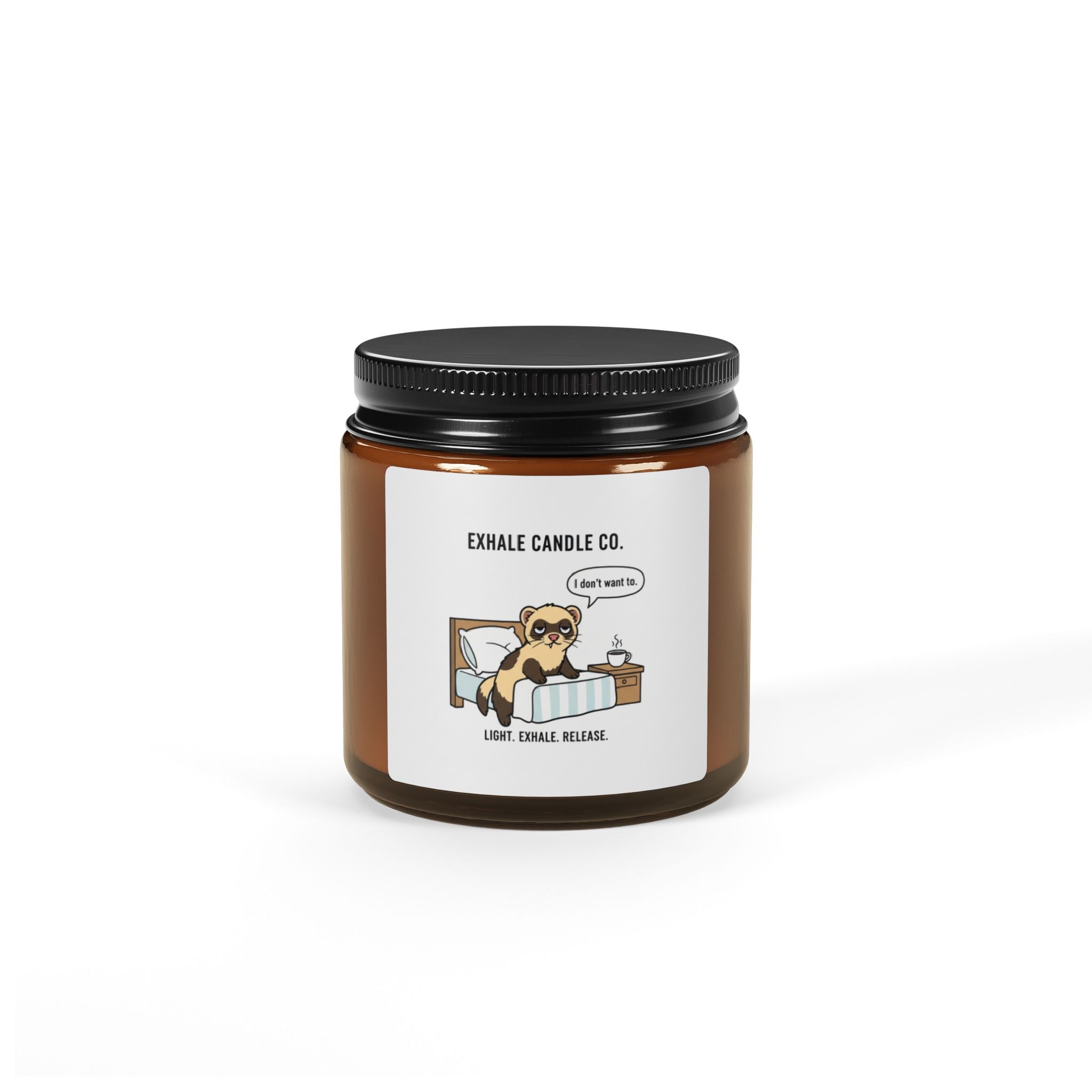 Chester the Ferret Aromatherapy Candle - Mornings Are Hard
