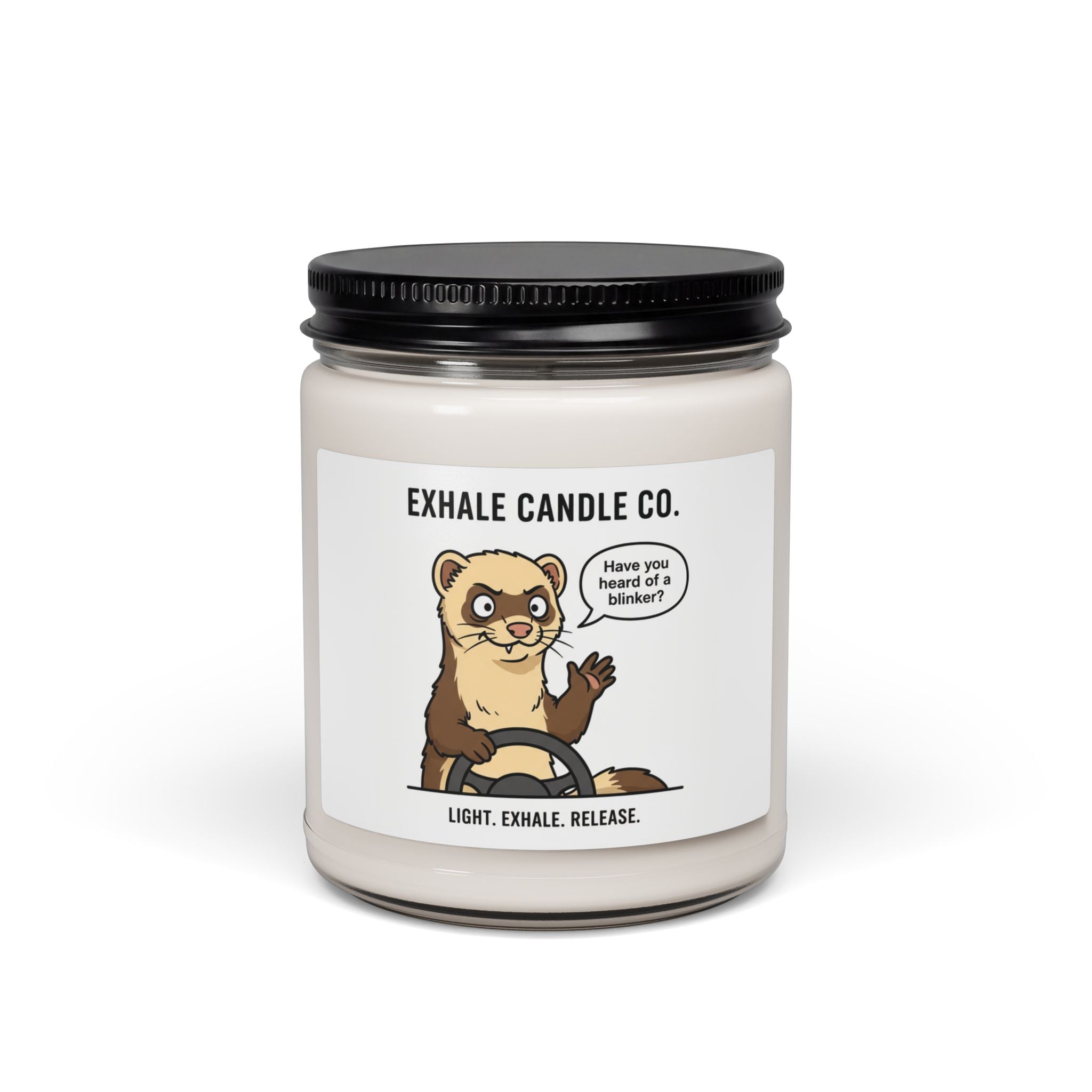 Chester the Ferret Soy Candle — "Have You Heard of a Blinker?"