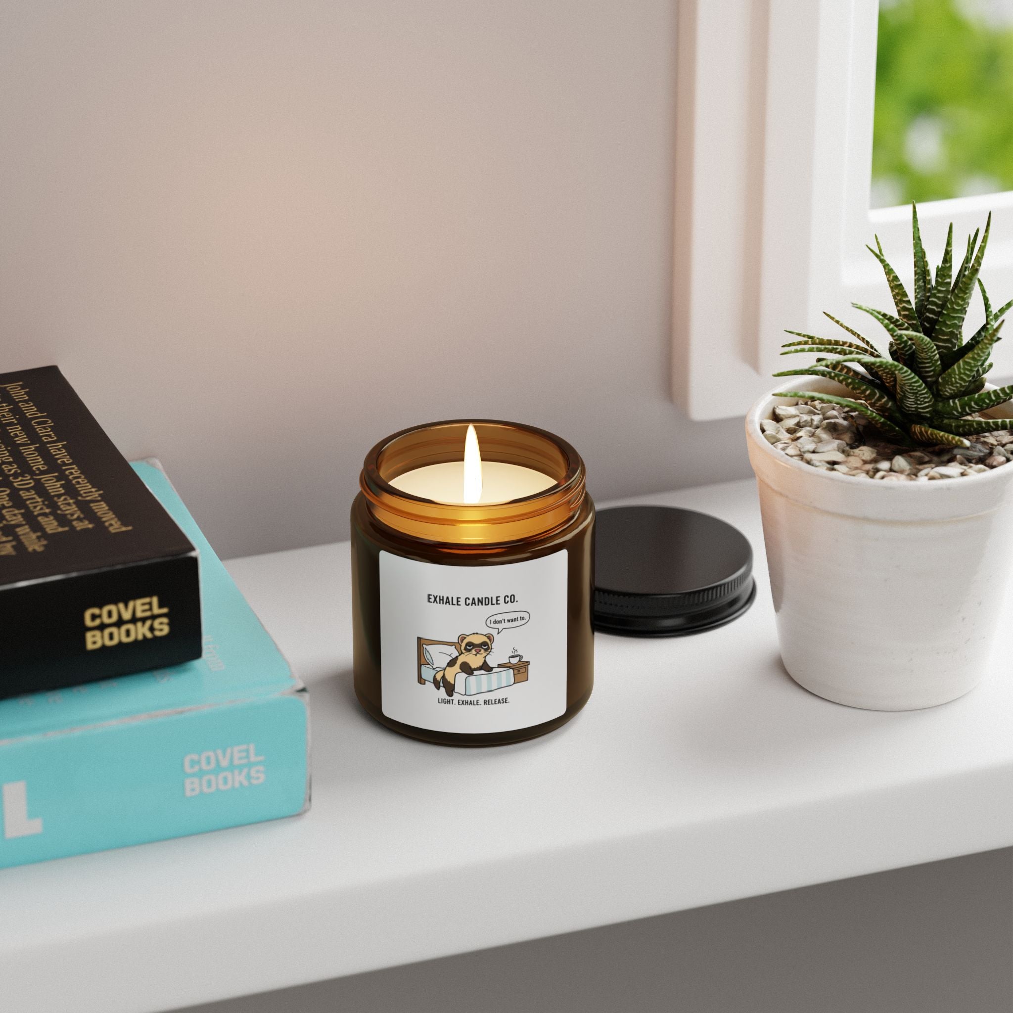 Chester the Ferret Aromatherapy Candle - Mornings Are Hard