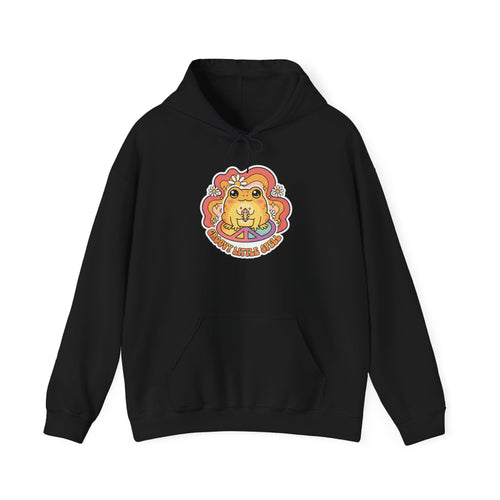 Lion Spirit Hoodie — 'Good Vibes Only' Retro Graphic Sweatshirt